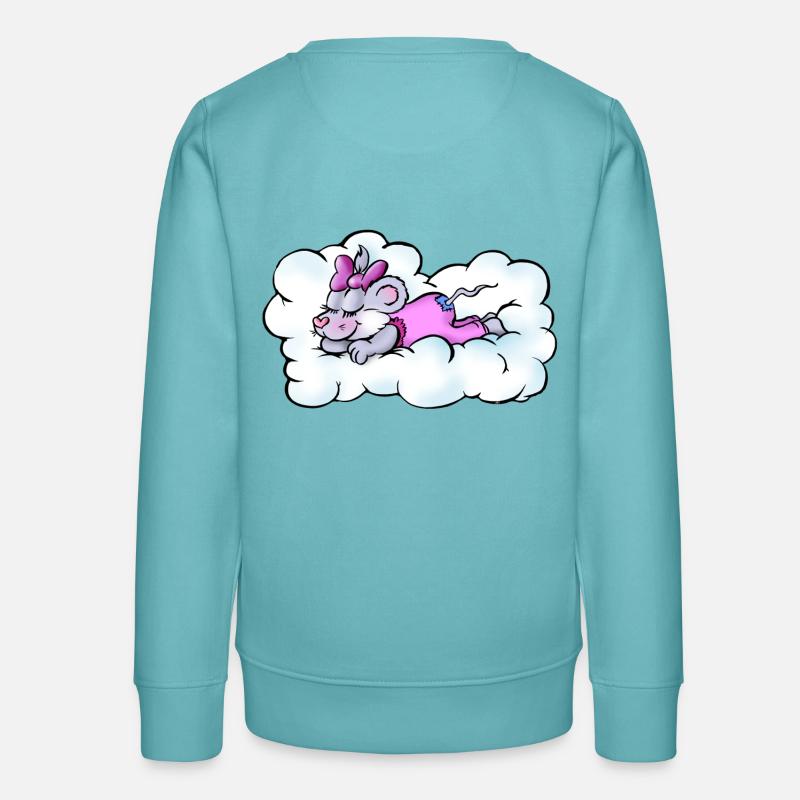clouds mouse - Teens Organic Sweatshirt by Stanley/Stella - pastel turquoise