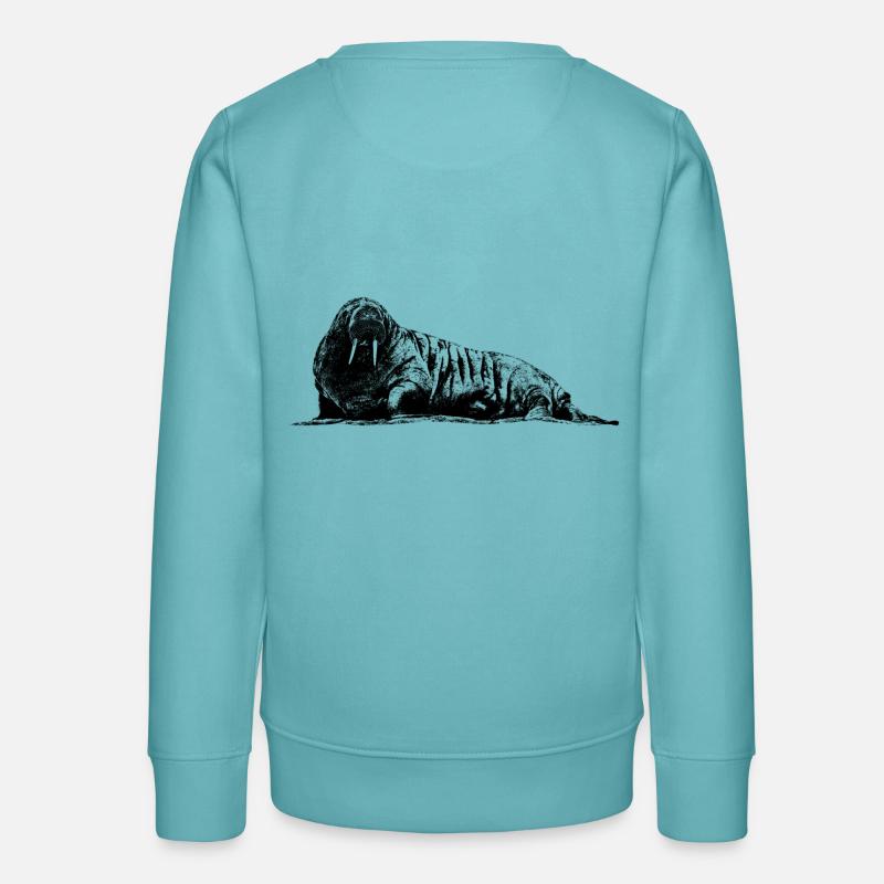 Graphique de morse - Sweat ado bio Stanley/Stella - turquoise pastel