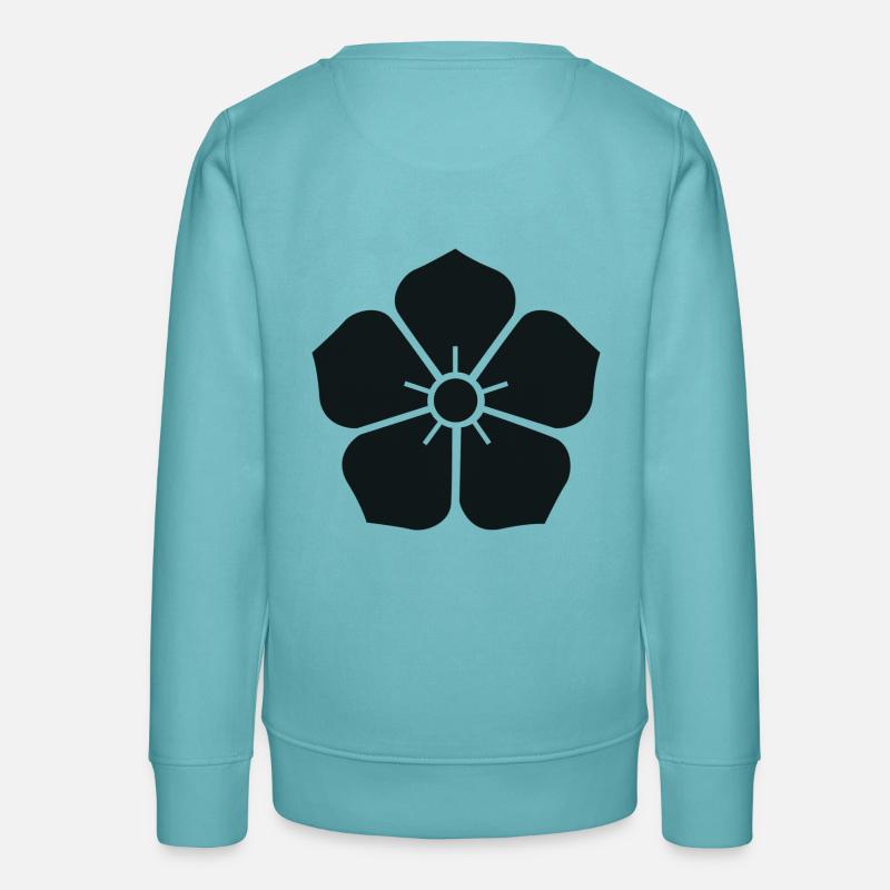 Symbole fleur - Sweat ado bio Stanley/Stella - turquoise pastel