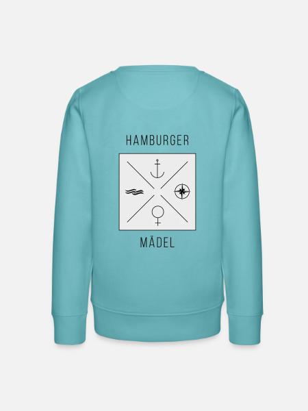 Hamburger Maedel - Teenager Organic Sweatshirt Mini Changer von Stanley/Stella - Pastelltürkis