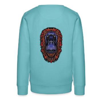 Butler von Jon Ball - Teenager Organic Sweatshirt Mini Changer von Stanley/Stella - Pastelltürkis - Hinten - AI Model Teenager Male light (155cm)