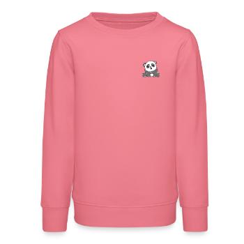 Panda Tier - Teenager Organic Sweatshirt Mini Changer von Stanley/Stella - Pink  - Vorne - AI Model Teenager Male dark (155cm)