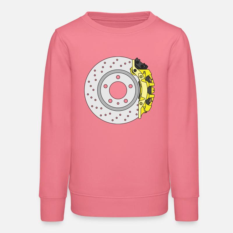 Disque de frein arrière jaune - Sweat ado bio Stanley/Stella - rose