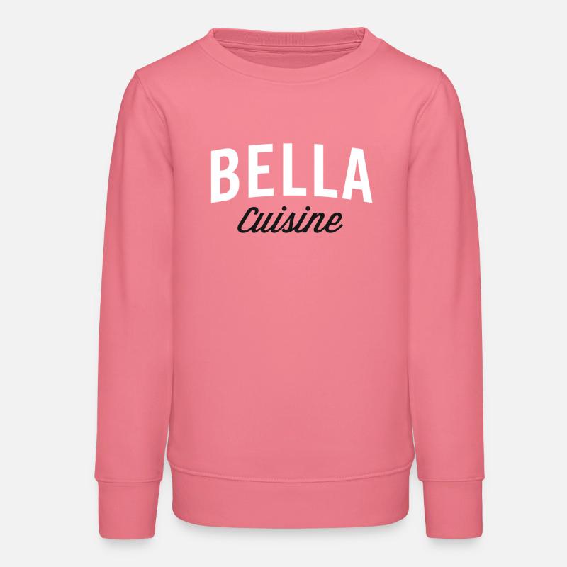 Bella Kitchen Typography - Teens Organic Sweatshirt by Stanley/Stella - pink joy 