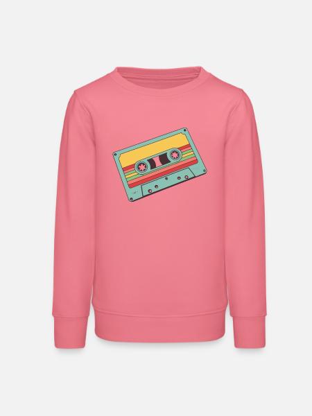 Retro Pastell Kassette - Teenager Organic Sweatshirt Mini Changer von Stanley/Stella - Pink 