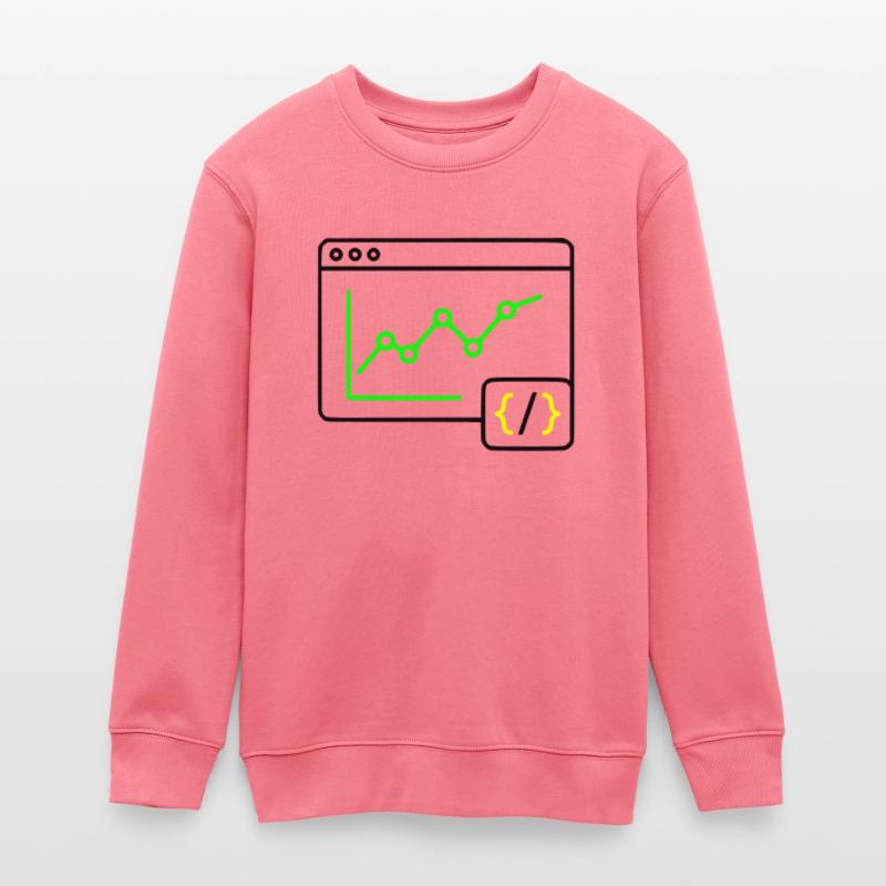 Web Analyse Chart Coding Browser Vektor Teenager Organic Sweatshirt Mini Changer von Stanley/Stella