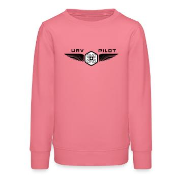 UAV PILOT1 - Teenager Organic Sweatshirt Mini Changer von Stanley/Stella - Pink  - Vorne - AI Model Teenager Male dark (155cm)