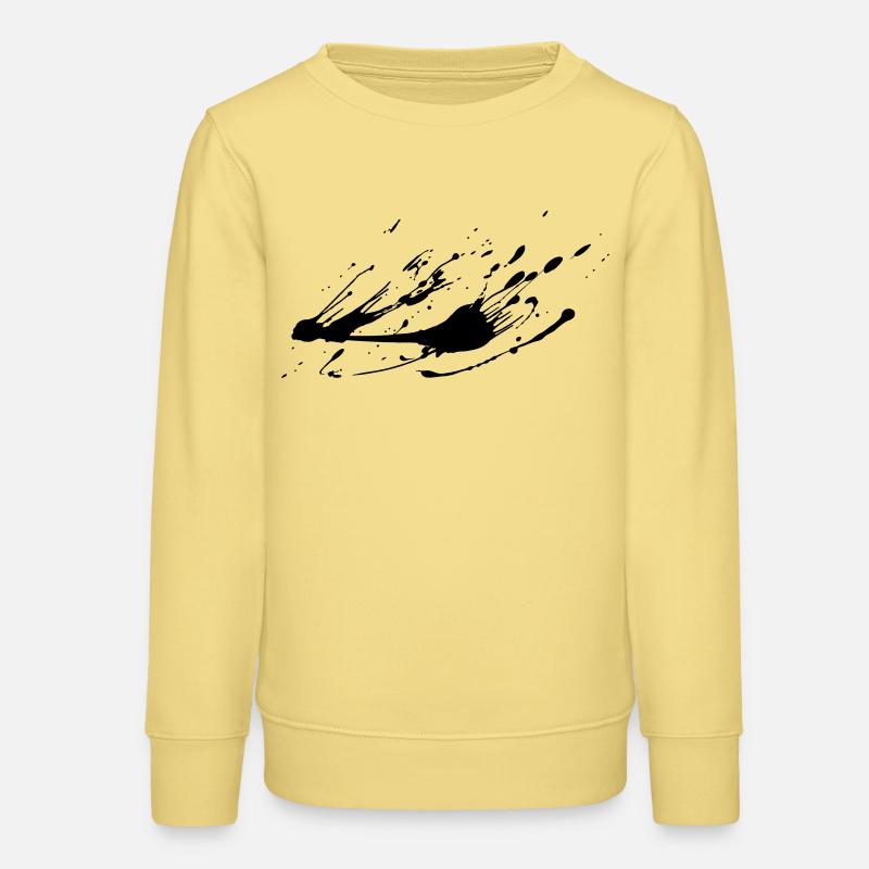Paint splash image # - Teens Organic Sweatshirt by Stanley/Stella - viva yellow 