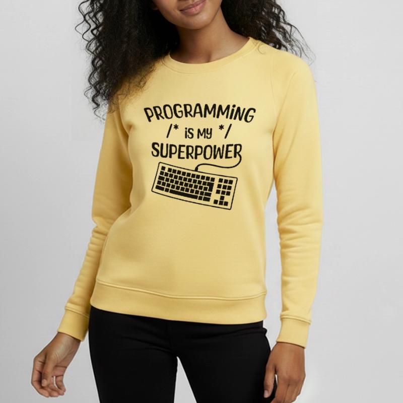 Computer Freak Statement Developer Programmer Teens Organic Sweatshirt by Stanley/Stella