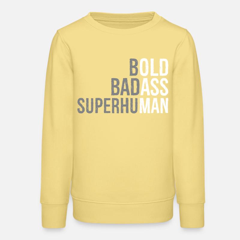 Bold Badass Superhuman - Sweat ado bio Stanley/Stella - jaune viva