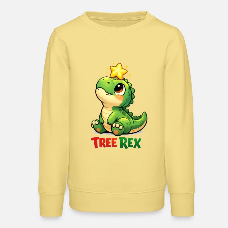 Tree Rex Dino T Rex - Teens Organic Sweatshirt by Stanley/Stella - viva yellow 