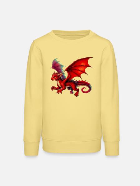Drache - Teenager Organic Sweatshirt Mini Changer von Stanley/Stella - Gelb Viva