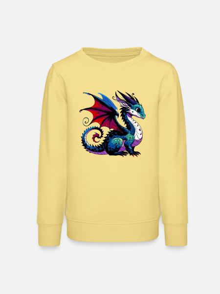 Drache - Teenager Organic Sweatshirt Mini Changer von Stanley/Stella - Gelb Viva