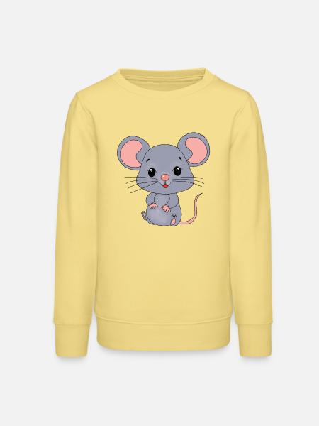 Maus Mäuse - Teenager Organic Sweatshirt Mini Changer von Stanley/Stella - Gelb Viva 