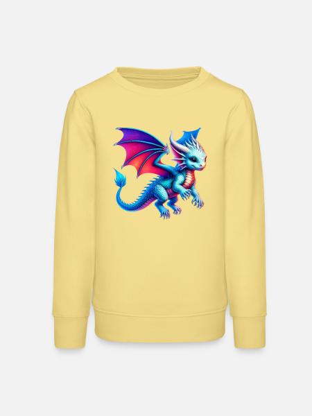 Drache - Teenager Organic Sweatshirt Mini Changer von Stanley/Stella - Gelb Viva 