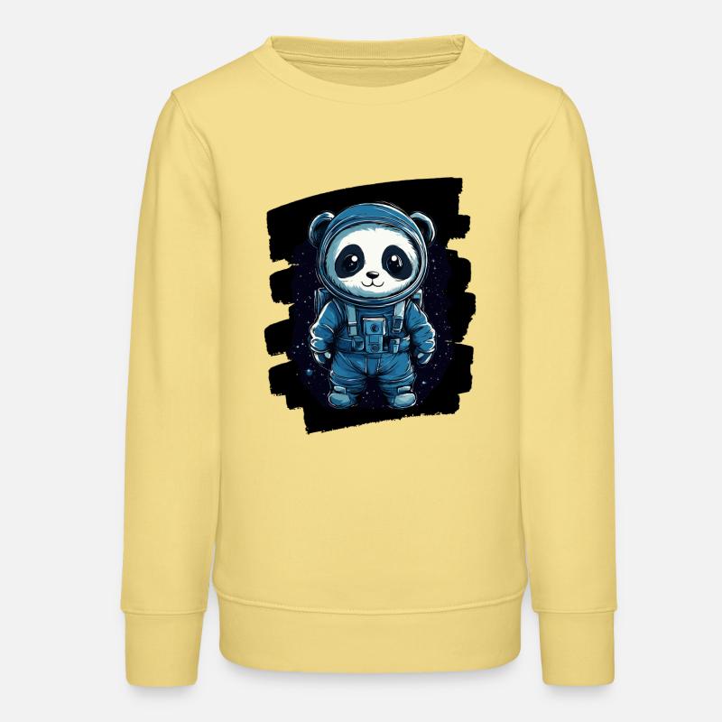 Panda Astronaute - Sweat ado bio Stanley/Stella - jaune viva 