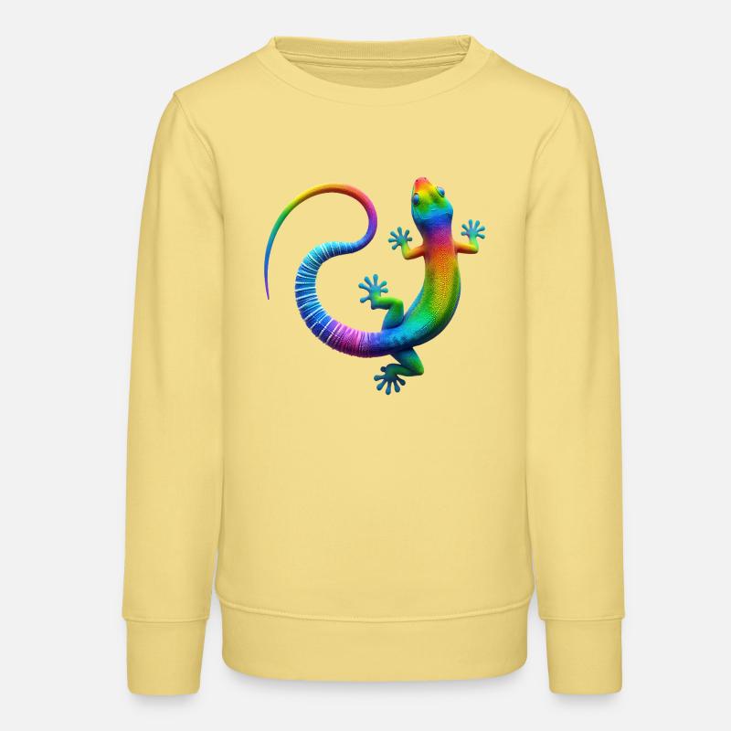Gecko arc-en-ciel - Sweat ado bio Stanley/Stella - jaune viva 