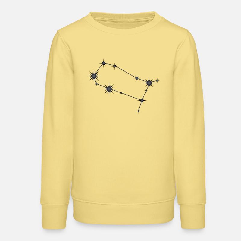 Gémeaux Étoile Constellation Signe du zodiaque Noir et gris - Sweat ado bio Stanley/Stella - jaune viva 