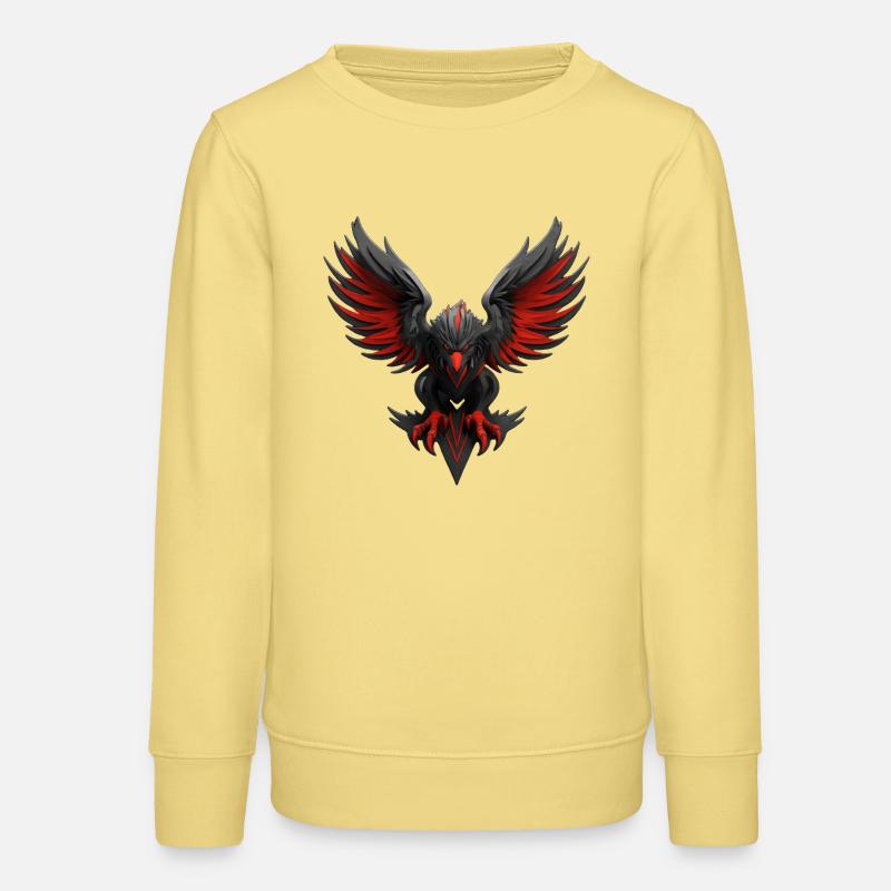 Dark Mythic Eagle Emblem - Teens Organic Sweatshirt by Stanley/Stella - viva yellow 