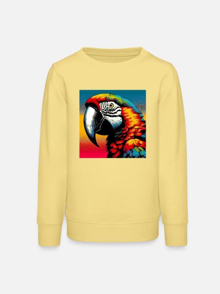 Papagei - Teenager Organic Sweatshirt Mini Changer von Stanley/Stella - Gelb Viva