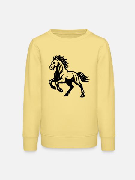 Pferd - Teenager Organic Sweatshirt Mini Changer von Stanley/Stella - Gelb Viva