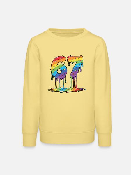 Rainbow 67 Meme-Feier - Teenager Organic Sweatshirt Mini Changer von Stanley/Stella - Gelb Viva