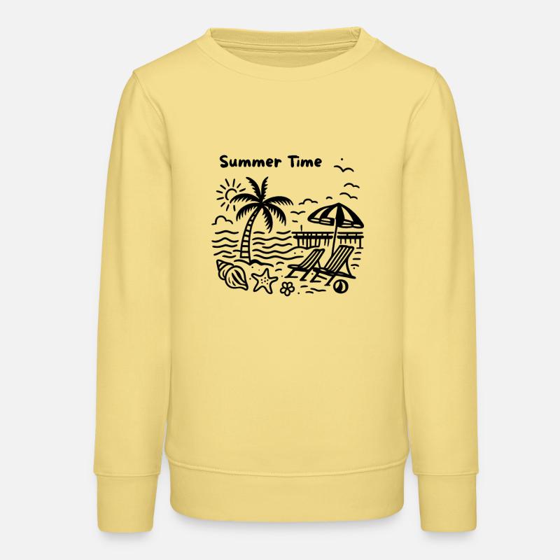 Conception de la plage - Sweat ado bio Stanley/Stella - jaune viva 