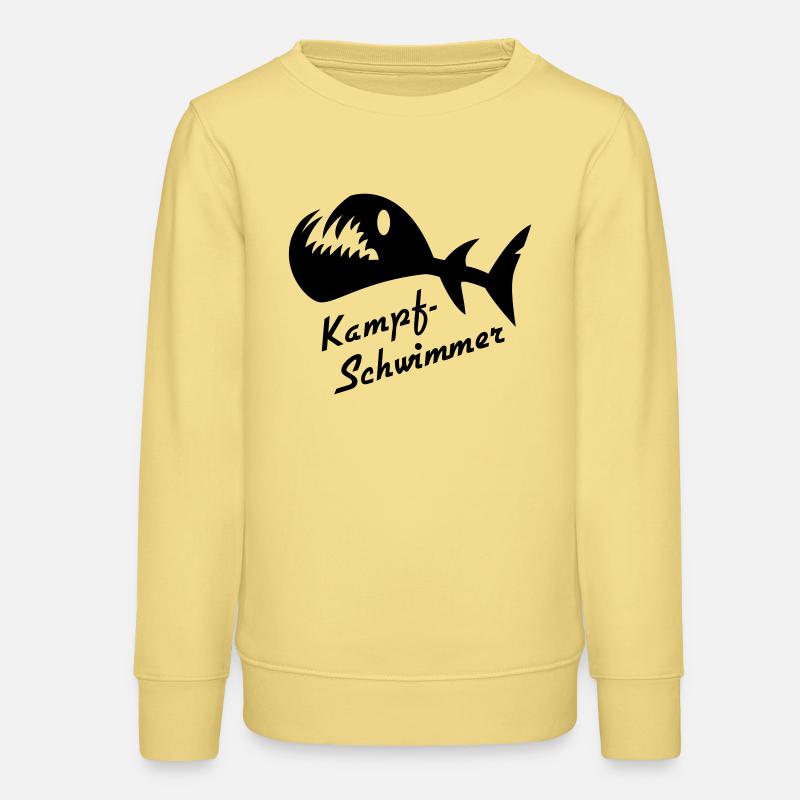 Battle Whimmer Fish 2 - Teens Organic Sweatshirt by Stanley/Stella - viva yellow 