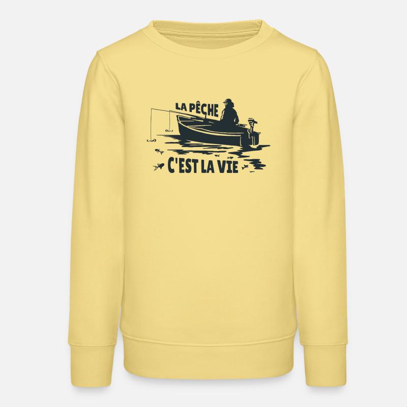 La Pêche C'est La Vie - Sweat ado bio Stanley/Stella - jaune viva 