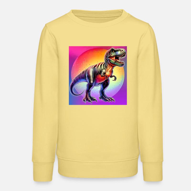 dinosaure - Sweat ado bio Stanley/Stella - jaune viva 