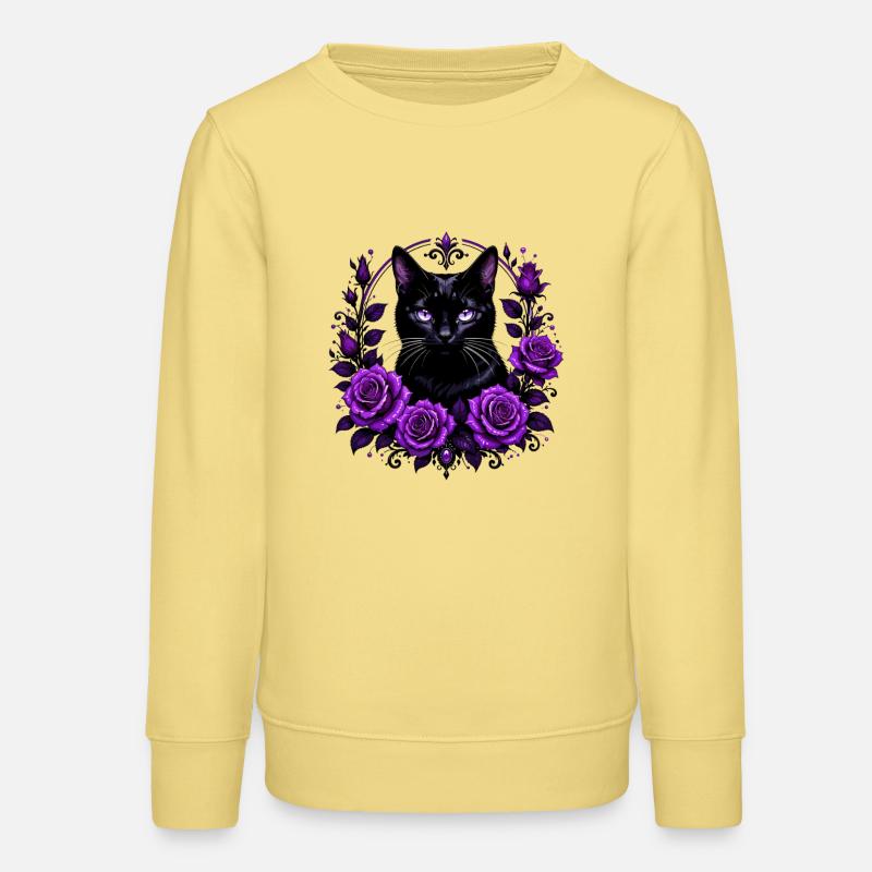 Gueule de bois nocturne dans la couronne lilas - Sweat ado bio Stanley/Stella - jaune viva 