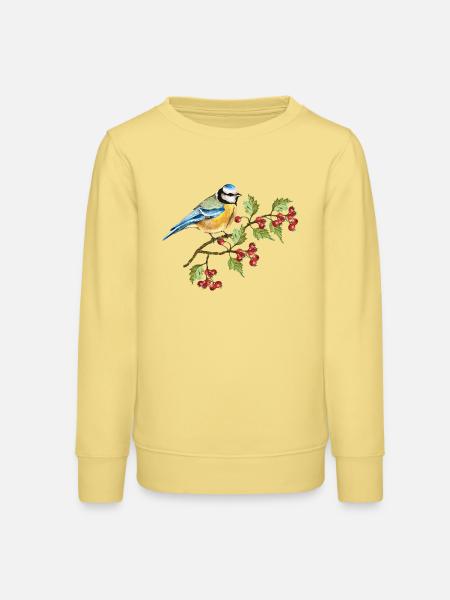 Bunter Vogel - Teenager Organic Sweatshirt Mini Changer von Stanley/Stella - Gelb Viva