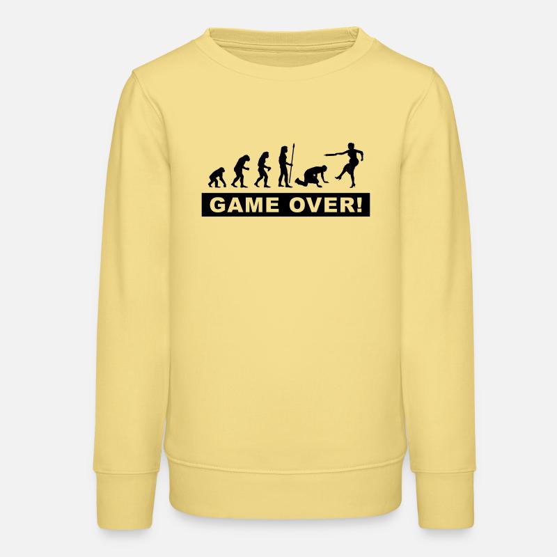 evolution_stag & hen nights - Teens Organic Sweatshirt by Stanley/Stella - viva yellow