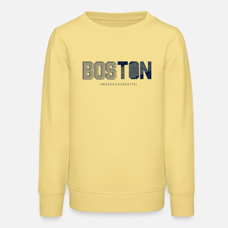 Silhouette de Boston - Sweat ado bio Stanley/Stella - jaune viva 