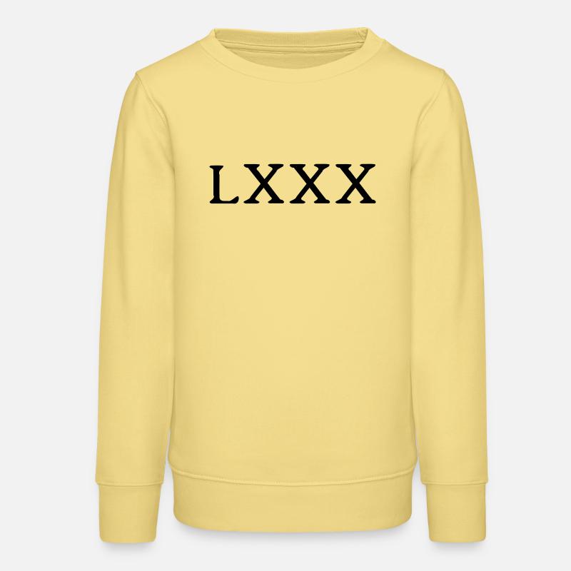 80 années - chiffres romains - Sweat ado bio Stanley/Stella - jaune viva 