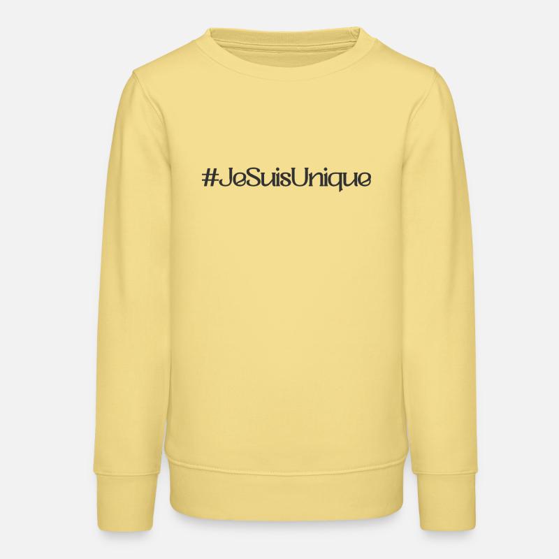Je suis Unique - Sweat ado bio Stanley/Stella - jaune viva 