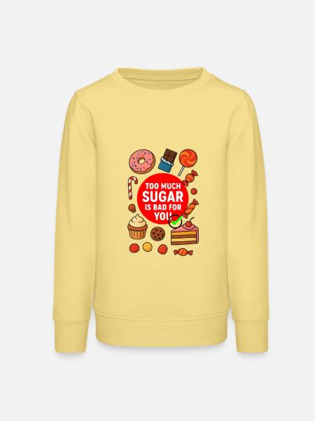 Warnung vor zu viel Zucker - Teenager Organic Sweatshirt Mini Changer von Stanley/Stella - Gelb Viva