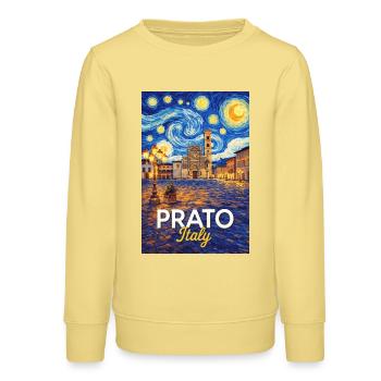 Prato, Italien. - Teenager Organic Sweatshirt Mini Changer von Stanley/Stella - Gelb Viva  - Vorne - AI Model Teenager Male dark (155cm)