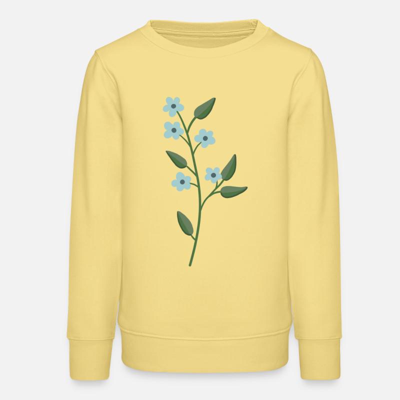 Flower light blue - Teens Organic Sweatshirt by Stanley/Stella - viva yellow 