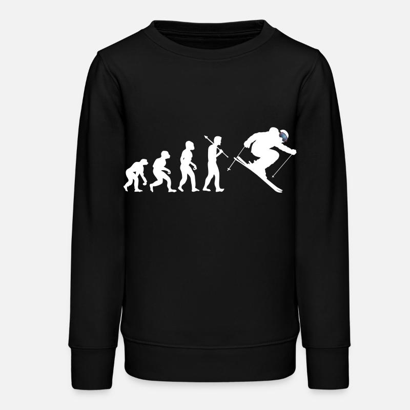 Skier Evolution - Teens Organic Sweatshirt by Stanley/Stella - black