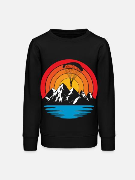 Paragliding Skydive - Teenager Organic Sweatshirt Mini Changer von Stanley/Stella - Schwarz