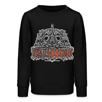 Shaman's Skull Witchy - Teens Organic Sweatshirt by Stanley/Stella - black - Front - AI Model Teenager Male light (155cm)