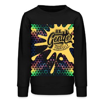 Motivation-Inspiration, Spruch Selbstliebe - Teenager Organic Sweatshirt Mini Changer von Stanley/Stella - Schwarz - Vorne - AI Model Teenager Male light (155cm)