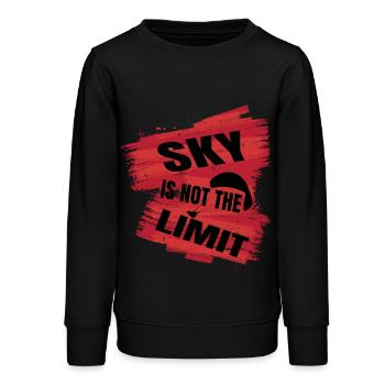 Sky Is Not the Limit – Paragliding Adventure - Teens Organic Sweatshirt by Stanley/Stella - black - Front - AI Model Teenager Male light (155cm)