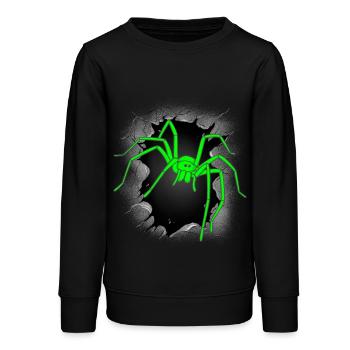 Araignées Araignée Araignée Halloween Araignées Phobie - Sweat ado bio Stanley/Stella - noir - Devant - AI Model Teenager Male light (155cm)