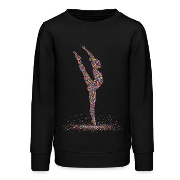 Turnen Gymnastik Turnerin Akrobatik - Teenager Organic Sweatshirt Mini Changer von Stanley/Stella - Schwarz - Vorne - AI Model Teenager Male light (155cm)