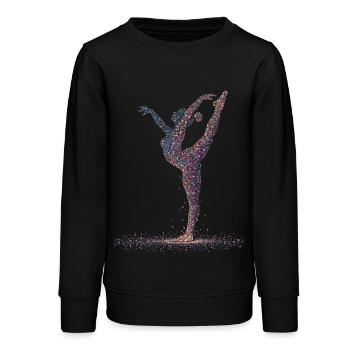 Turnen Gymnastik Turnerin Akrobatik - Teenager Organic Sweatshirt Mini Changer von Stanley/Stella - Schwarz - Vorne - AI Model Teenager Male light (155cm)