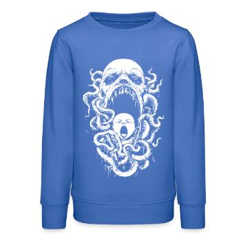 Tentakel-Albtraum mit Dämon und Baby - Teenager Organic Sweatshirt Mini Changer von Stanley/Stella - carolina Blue - Vorne - AI Model Teenager Male dark (155cm)