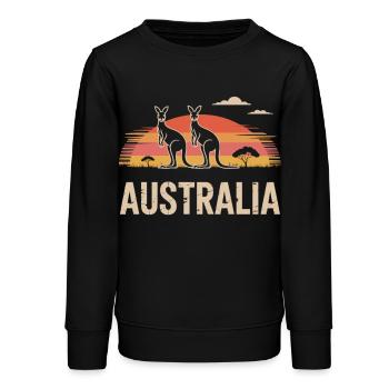 Australien Retro Look - Teenager Organic Sweatshirt Mini Changer von Stanley/Stella - Schwarz - Vorne - AI Model Teenager Male light (155cm)