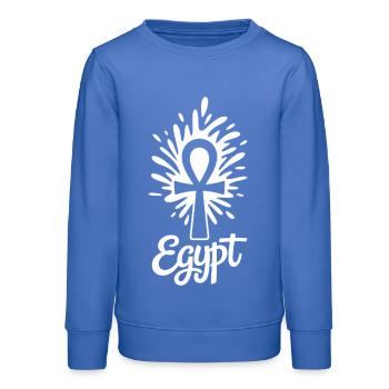Égypte Ankh Symbole Splash - Sweat ado bio Stanley/Stella - carolina blue - Devant - AI Model Teenager Male dark (155cm)